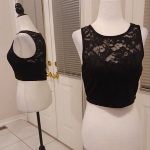 4/$60 Black Lace Tank Top - Size Small